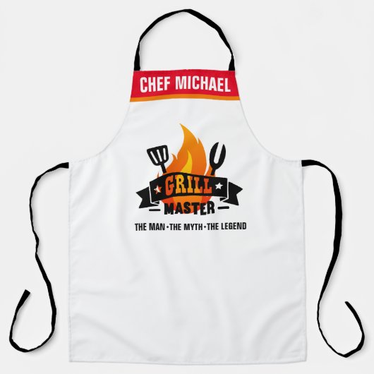 Grill Master | Der Mann | Mythos | Legend Master K Schürze (Vorderseite)