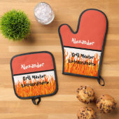 Grill Master Extraordinaire Ofenhandschuh & Topflappen-Set (Oben Unten)