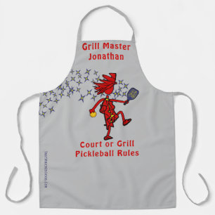 Grill Master Fun Pickleball All-Over-Print-Schürz Schürze