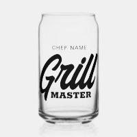Grill Master Glas mit individuellem Namen des BBQ-