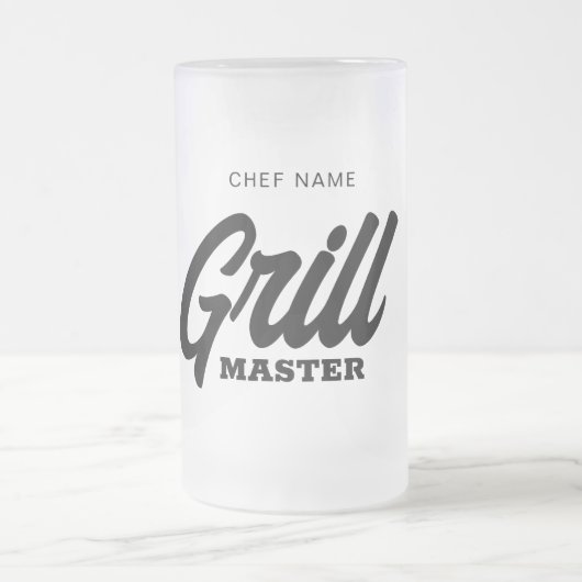 Grill Master Glasbierstein Tasse für GRILLEN Koch (Mittel)
