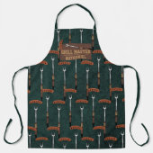 Grill Master Green Sausage Grillgabel Name Schürze (Vorderseite)