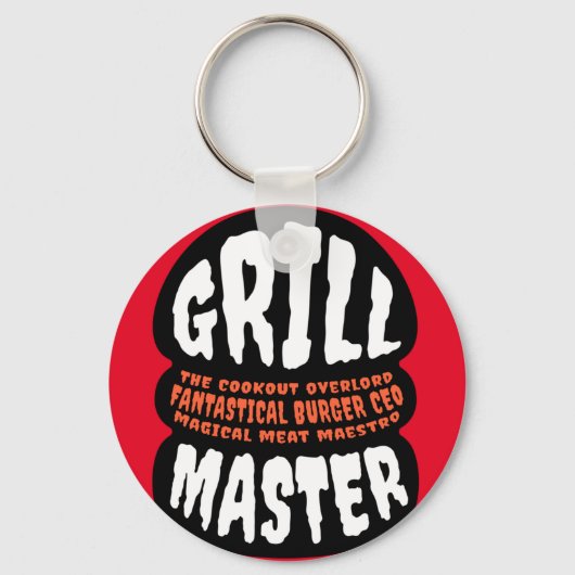 Grill Master GRILLEN Vater Quote Burger Grill Cook Schlüsselanhänger (Vorderseite)