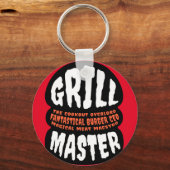 Grill Master GRILLEN Vater Quote Burger Grill Cook Schlüsselanhänger (Vorderseite)