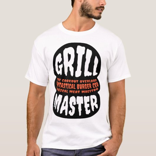Grill Master GRILLEN Vater Quote Burger Grill Cook T-Shirt (Vorderseite)