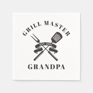 Grill Master Großvater Großvater Maßgeschneidert Serviette