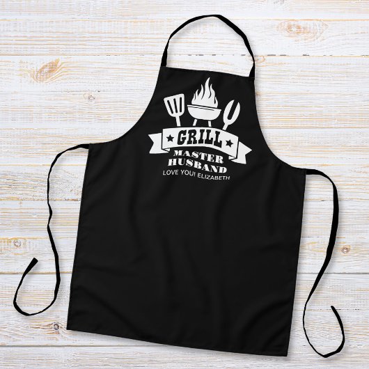 Grill Master Husband Black Schürze