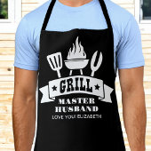 Grill Master Husband Black Schürze
