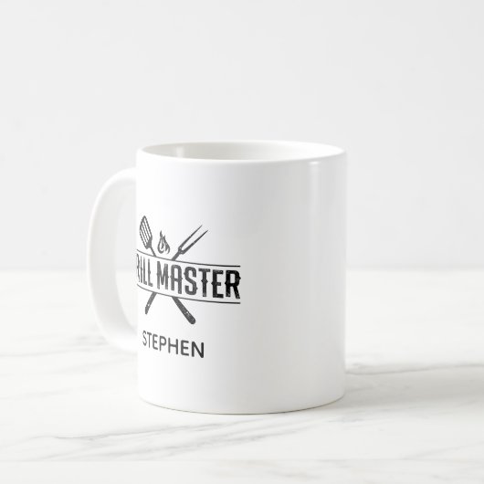 Grill Master Imitats Leather Kaffeetasse (Vorderseite Links)