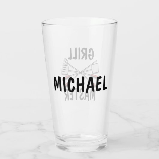 Grill Master mit Name Glas (Rückseite)