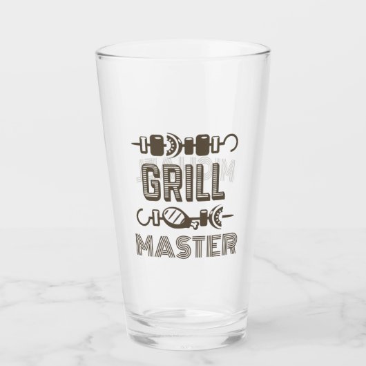 Grill Master mit Name Glas (Vorderseite)
