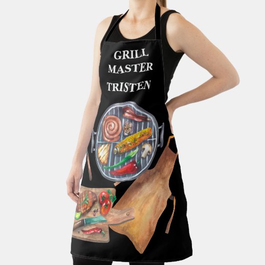 Grill Master Name Monogram Grill-GRILLEN Schürze (InSitu)