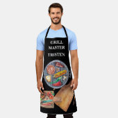 Grill Master Name Monogramm Grill BBQ   Schürze (Getragen)