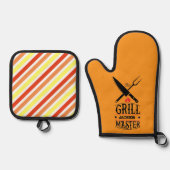 Grill Master Ofenhandschuh & Topflappen-Set (Vorderseite)
