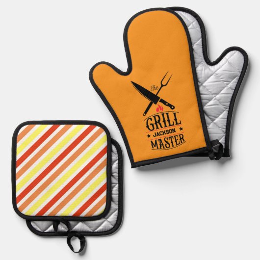 Grill Master Ofenhandschuh & Topflappen-Set (Vorderseite/Rückseite)
