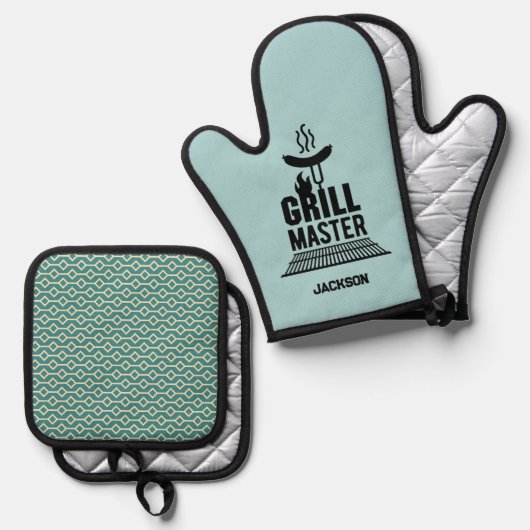 Grill Master Ofenhandschuh & Topflappen-Set (Vorderseite/Rückseite)