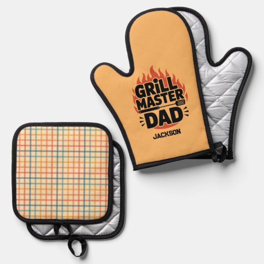 Grill Master Ofenhandschuh & Topflappen-Set (Vorderseite/Rückseite)