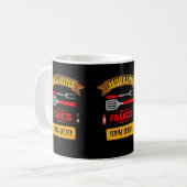 Grill Master personalisierter Schlamm mit bearbeit Kaffeetasse (Vorderseite Links)
