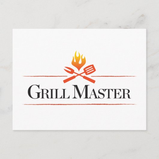 Grill Master Postkarte (Vorderseite)