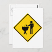 Grill Master Road-Schild Postkarte (Vorne/Hinten)