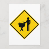 Grill Master Road-Schild Postkarte (Vorderseite)