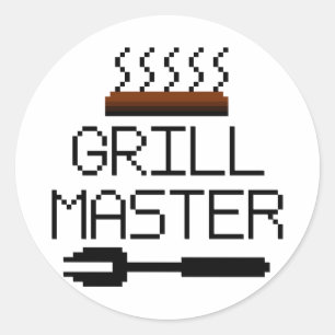 GRILL MASTER RUNDER AUFKLEBER