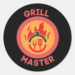 GRILL MASTER RUNDER AUFKLEBER