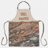 Grill Master Rustic Tree Bark Muster Foto Natur Schürze (Vorderseite)