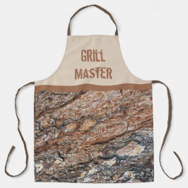 Grill Master Rustic Tree Bark Muster Foto Natur Schürze
