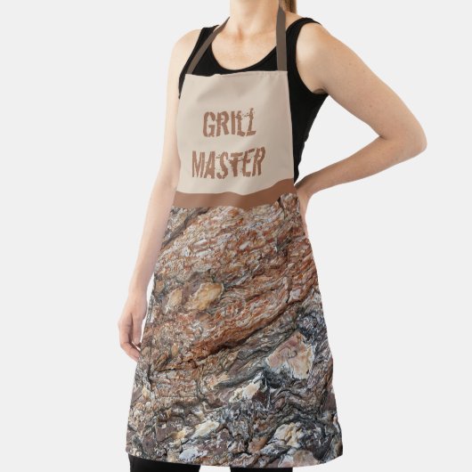 Grill Master Rustic Tree Bark Muster Foto Natur Schürze (InSitu)