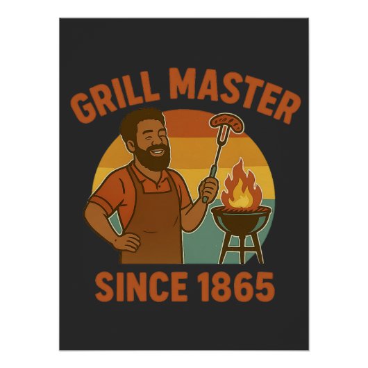 Grill Master seit 1865 GRILLEN Erbe Poster (Vorderseite)