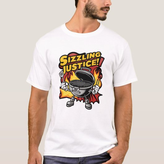 Grill Master Sizzling Justice T-Shirt (Vorderseite)