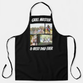 Grill Master und Bester Vater je 4 Foto Geschenk Schürze (Vorderseite)