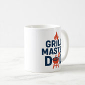 Grill Master Vater GRILLEN Vatertag Geschenk Kaffeetasse (VorderseiteRechts)