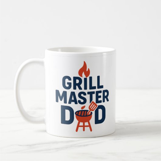Grill Master Vater GRILLEN Vatertag Geschenk Kaffeetasse (Links)