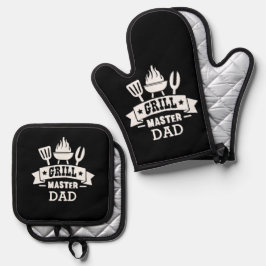 Grill Master Vater Ofenhandschuh & Topflappen-Set