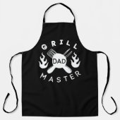 Grill Master Vater Schwarzweiß-Buchstaben Schürze (Vorderseite)