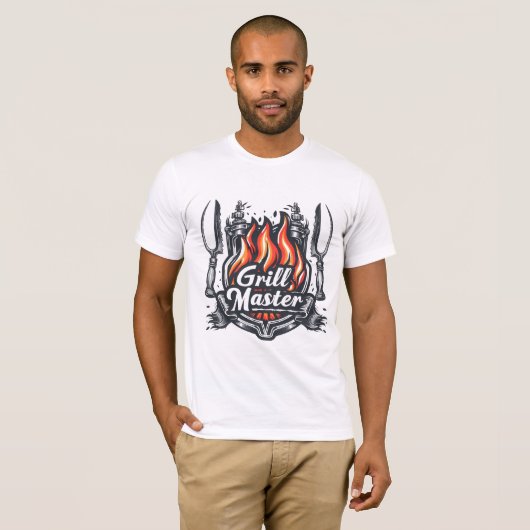 Grill Master Vater T-Shirt (Vorne ganz)