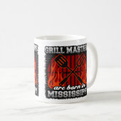 Grill Masters sind in Mississippi Geboren Kaffeetasse (VorderseiteRechts)
