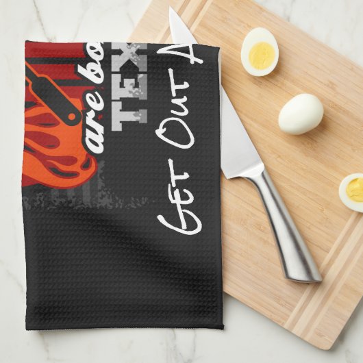 Grill Masters sind in Texas Geboren, um einen Slog Geschirrtuch (Viertel Falte)