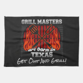 Grill Masters sind in Texas Geboren, um einen Slog Geschirrtuch (Horizontal)