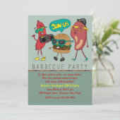 Grill Mates Barbecue Einladung (Stehend Vorderseite)