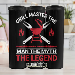 Grill Meister des Menschen die Legende Thermosbecher