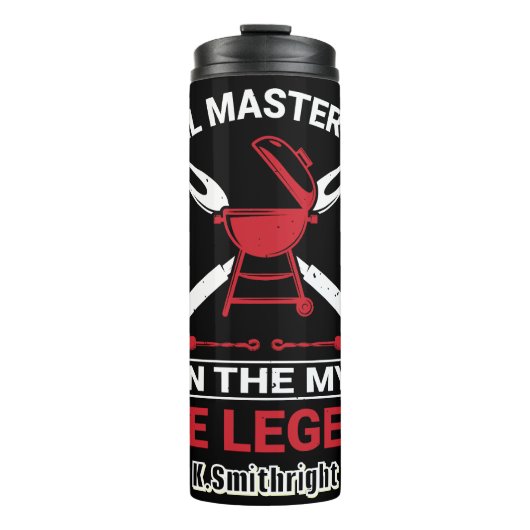 Grill Meister des Menschen die Legende Thermosbecher (Vorderseite)