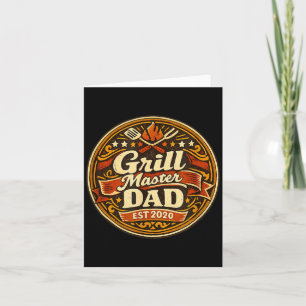 Grill Meister Papa Est 2020 Vintage BBQ Grillen Karte