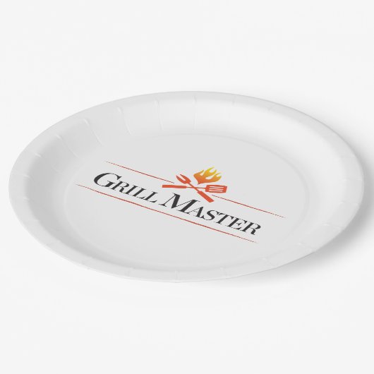 Grill-Meister Pappteller (Schrägansicht)