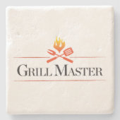 Grill-Meister Steinuntersetzer (Vorderseite)