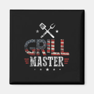Grill Meister USA-Flagge Patriotischer Barbeque BB Magnet