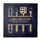 Grill-Meistername Väter Tagesledertextur Fliese (Vorderseite)