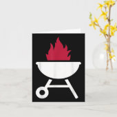 Grill mit Feuer Karte (Gelbe Blume)